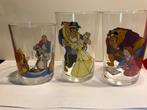 Disney Glas/Glazen x 3 Belle en het Beest Lady & Tramp Nieuw, Glas of Glazen, Nieuw, Ophalen of Verzenden, Glas