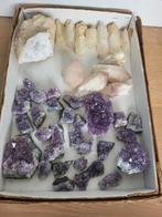 Doos met Amethist, Bergkristal & Lithium Kaarskwarts, Ophalen, Mineraal