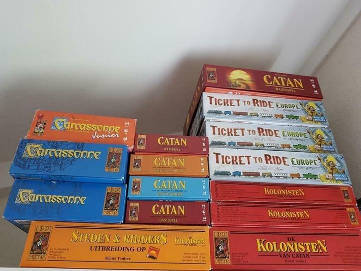 Lege dozen Catan Ticket To Ride Carcassonne Onderdelen, Hobby en Vrije tijd, Gezelschapsspellen | Bordspellen, Nieuw, Een of twee spelers