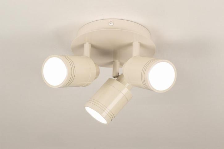 3 spots ip44 beige badkamer bank keuken bed tafel hal lamp, Huis en Inrichting, Lampen | Plafondlampen, Nieuw, Ophalen of Verzenden