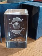 Kristal glas laserblok Vissen sterrenbeeld in doosje, Minder dan 50 cm, Minder dan 50 cm, Ophalen of Verzenden, Minder dan 50 cm