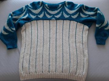 Vintage mohair / acryl trui, handgebreid, maat 42/44. beschikbaar voor biedingen