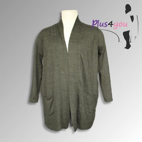 30204 Zgan Vest Miss Etam mt 48  G18, Kleding | Dames, Grote Maten, Zo goed als nieuw, Trui of Vest, Groen, Ophalen of Verzenden