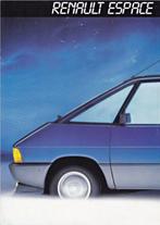 Brochure Renault Espace 1985 NEDERLAND, Renault, Ophalen of Verzenden, Zo goed als nieuw, Renault