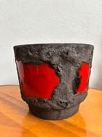 Fat lava bloempot Marei Keramik West-Germany 17x20 cm, Rond, Ophalen of Verzenden, Zo goed als nieuw, Aardewerk