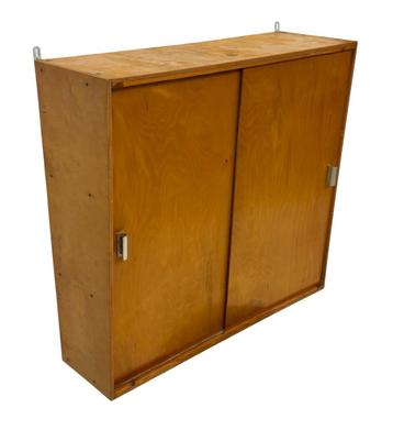 Vintage wandkast halkast jaren 60 zwevend beuken beschikbaar voor biedingen