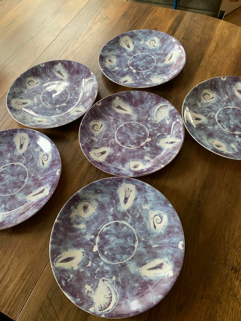 6 'Kunst op Tafel' Onderborden - Nieuwstaat, Huis en Inrichting, Keuken | Servies, Ophalen of Verzenden, Zo goed als nieuw, Bord(en)