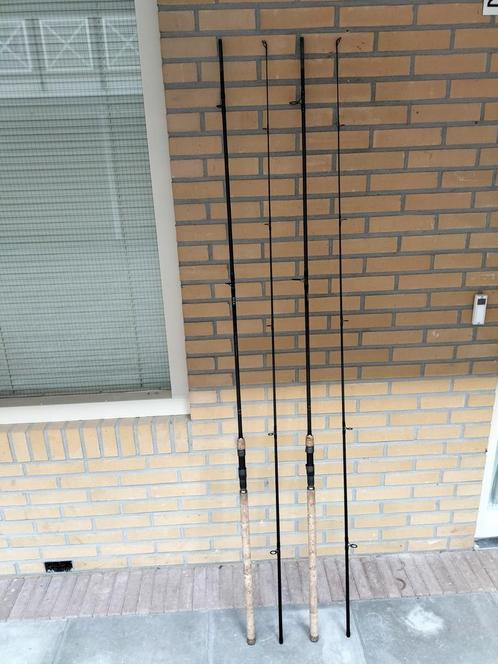 2X ZEER NETTE SOUL KARPER HENGELS=12 FT+ 2.5 LB+FOX FOUDRAAL, Watersport en Boten, Hengelsport | Karpervissen, Zo goed als nieuw