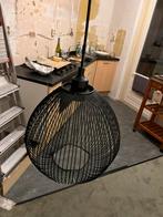 Moderne zwarte hanglamp, Ophalen, Zo goed als nieuw, Metaal, 50 tot 75 cm