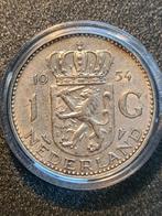 Zilveren Gulden 1954 Koningin Juliana kwaliteit uitstekend., Postzegels en Munten, Ophalen of Verzenden, Koningin Juliana