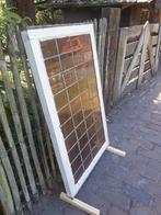12 stuks antieke glas in lood ramen in goede kwaliteit!, Ophalen, Gevelraam of Ruit, Gebruikt, Minder dan 80 cm