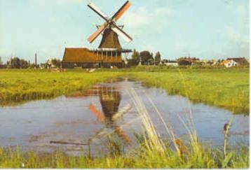 fotokaart molen in landschap