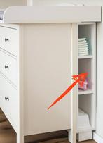 KraftKids Opbergkast voor achter verschoontafel, Ophalen, 50 tot 70 cm, 105 cm of meer, 100 cm of meer