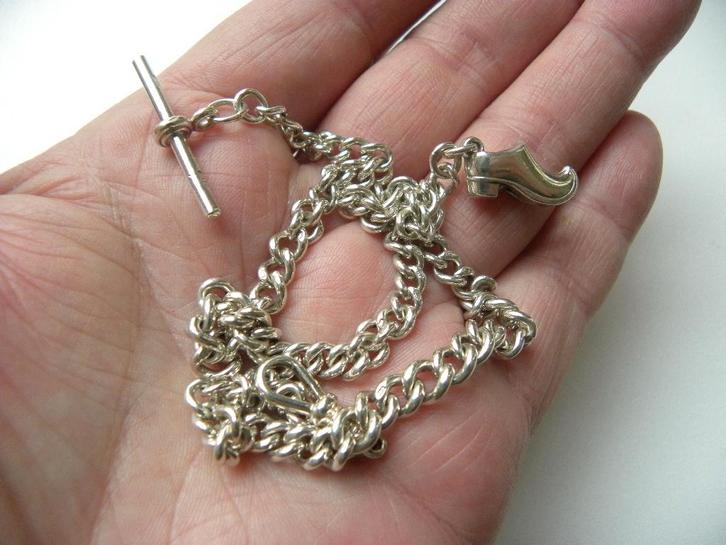 Antieke Horloge ketting Sterling zilver vele keuren!, Antiek en Kunst, Antiek | Goud en Zilver, Zilver, Ophalen of Verzenden