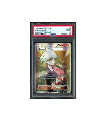 Pokemon Steven Ancient Origins SR Full Art Trainer #68 PSA 9 beschikbaar voor biedingen