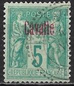 Kavalla 1893-1900 Frans bureau 5 c groen type II Vl. 1, Postzegels en Munten, Verzenden, Griekenland, Gestempeld