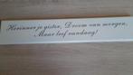 Nieuw Wit Houten Wandbord met Spreuk!Tip 5 December!, Ophalen of Verzenden, Nieuw