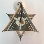 Vintage metalen lamp Anvia J Hoogervorst hanglamp metaal, Gebruikt, Mid century modern dutch design, ., Ophalen of Verzenden