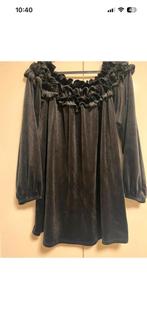 zwarte velvet tuniek, Ophalen of Verzenden, Zo goed als nieuw, Zwart, Blouse of Tuniek