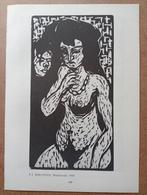 Ernst Ludwig Kirchner Houtsnede prent naakt erotiek, Antiek en Kunst, Kunst | Etsen en Gravures, Verzenden