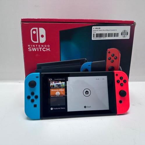 Nintendo Switch Rood Blauw Compleet In Doss, Spelcomputers en Games, Spelcomputers | Nintendo Switch, Zo goed als nieuw