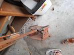 Zelf gemaakte houten met leer prik sleeën 3 stuks, Ophalen, Hout