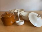 Mooie vintage schalen met deksel., Gebruikt, Porselein of Keramiek, Schaal, Rond