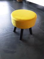 Velvet krukje geelgoud zwarte pootjes, Huis en Inrichting, Ophalen, Zo goed als nieuw, Overige materialen