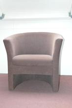 Ronde bruine fauteuil, Ophalen, Hout, Gebruikt, Minder dan 75 cm