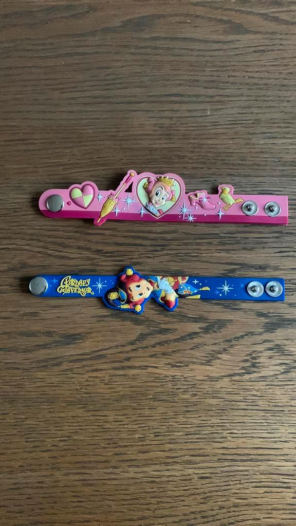 2 Naam armbandjes van de Efteling. Roze en Blauw, Verzamelen, Efteling, Zo goed als nieuw, Overige typen, Ophalen of Verzenden