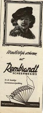 Meesterlijk scheren met REMBRANDT SCHEERMESJES 1964, Verzenden, Zo goed als nieuw, Overige typen