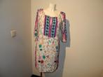 Antik Batik Ibiza styl jurk felle kleuren print zijde  40/m, Maat 38/40 (M), Overige kleuren, Verzenden, Zo goed als nieuw