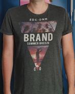 Esprit EDC Shirt Maat L Palmbomen Summer Breeze Donkergrijs, Maat 52/54 (L), EDC by Esprit, Ophalen of Verzenden, Grijs