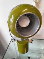 Retro groene spotlamp tafellamp olijf groen, Ophalen, Halogeen, Gebruikt, Metaal of Aluminium