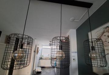 Industriële hanglamp met 3 lampen