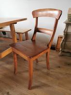 Set van twee houten eetkamerstoelen, Ophalen, Twee, Bruin, Zo goed als nieuw