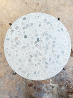 Salontafel Wit Terrazzo Blad, Huis en Inrichting, Tafels | Salontafels, Minder dan 50 cm, Rond, Minder dan 50 cm, Ophalen of Verzenden