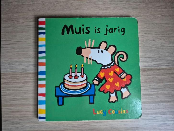 Lucy Cousins - Muis is jarig, Boeken, Kinderboeken | Baby's en Peuters, Zo goed als nieuw, Ophalen of Verzenden