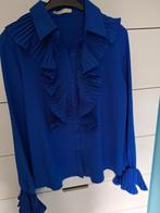 Nieuwe kobalt blauwe blouse in maat S/M, Nieuw, Blauw, Ophalen