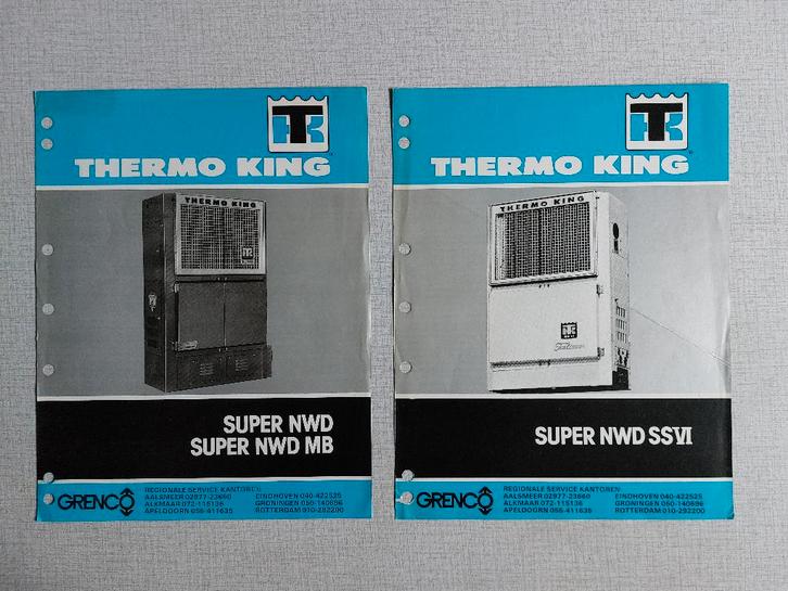 Brochures / Foldes THERMO KING - Grenco, Boeken, Auto's | Folders en Tijdschriften, Gelezen, Overige merken, Ophalen of Verzenden