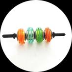 Pandora murano Lijnen Gestreept / oranje aqua groen 790615, Glas of Kristal, Pandora, Ophalen of Verzenden, Zo goed als nieuw