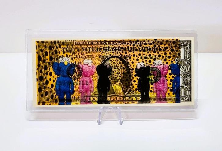Kusama Yayoi - KAWS -Death NYC - LV- 1 Dollar - Pop art., Antiek en Kunst, Kunst | Litho's en Zeefdrukken, Ophalen of Verzenden