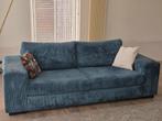 Te koop: 2 en 3 zitsbanken, corduroy, blauw, Huis en Inrichting, Banken | Bankstellen, Ophalen, Gebruikt, Driepersoons, 75 tot 100 cm