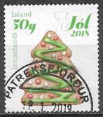 IJSLAND 50g. Kerst(Jól)zegel - Kerstboom van peperkoek 2018, Postzegels en Munten, IJsland, Verzenden, Gestempeld