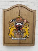Vintage dart bord kabinet "king of arms", Ophalen, Gebruikt, Dartbord