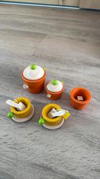 Plantoys theeset, Kinderen en Baby's, Ophalen, Zo goed als nieuw, Hout