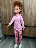 Looppop met bruin haar - 80 cm, Ophalen of Verzenden, Zo goed als nieuw, Barbie