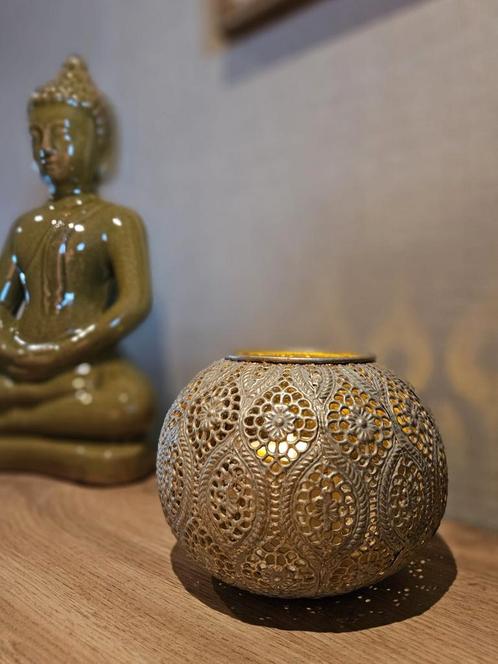 Oosters sfeerlicht, waxinelicht, kaarshouder, Huis en Inrichting, Woonaccessoires | Kandelaars en Kaarsen, Zo goed als nieuw, Minder dan 25 cm