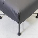 2x Montis Charly Hocker/Voetenbank Zwart Leer - Zwart/Dop, Nieuw, Ophalen of Verzenden, Metaal, 50 tot 75 cm
