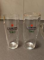 16x oude / vintage heineken fluitjes,  vaasjes & stier, Ophalen of Verzenden, Nieuw, Glas of Glazen, Heineken